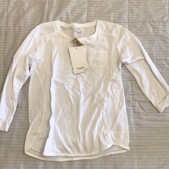 Zara Other - 🆕 Zara 3/4 sleeved white shirt with pocket - NWT